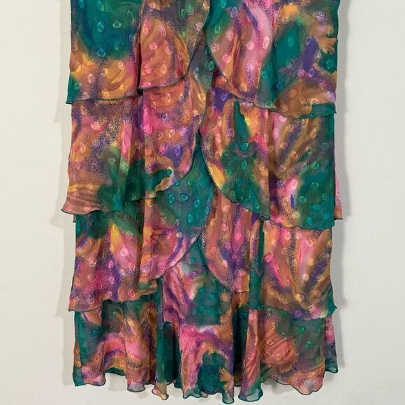 Ann Hobbs for Cattiva Vintage Tiered Ruffle Rosette Fairy Dress 12 - Picture 3 of 9